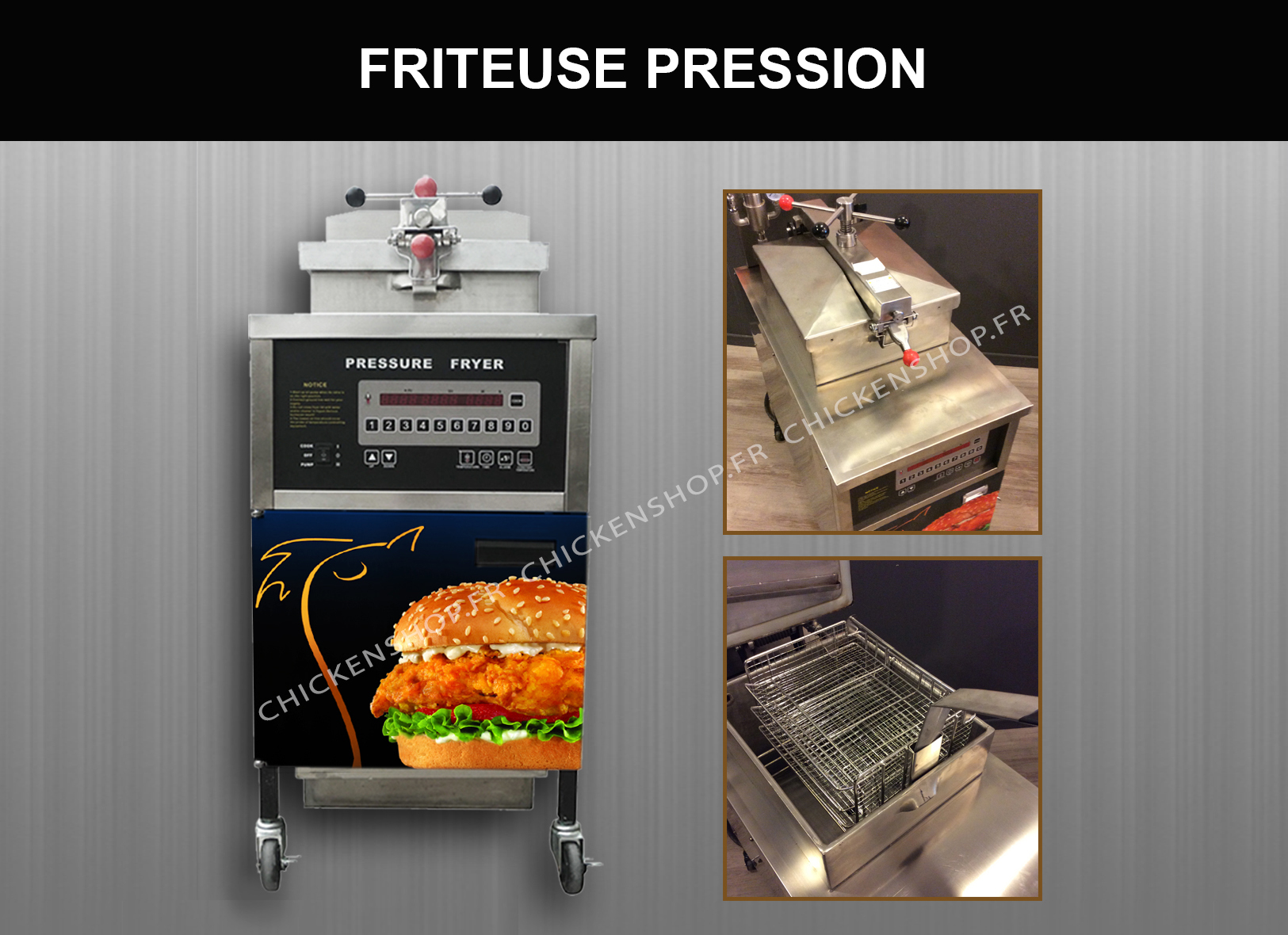 FREIDORA A PRESIÓN PRESSURE FRYER ELÉCTRICA CON TARJETA DIGITAL
