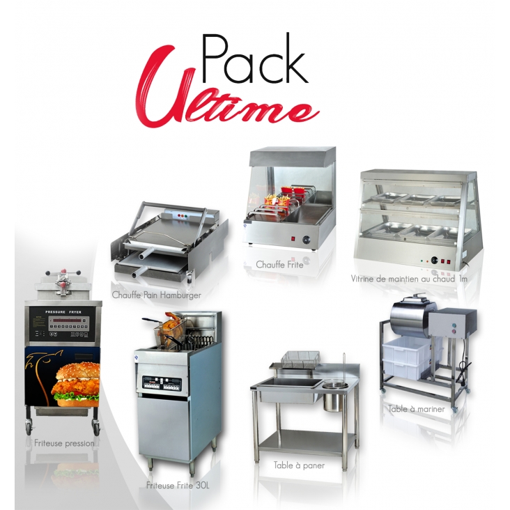 PACK ULTIME 7 MACHINES POUR CHICKEN FAST FOOD FRITEUSE PRESSION DIGITALE