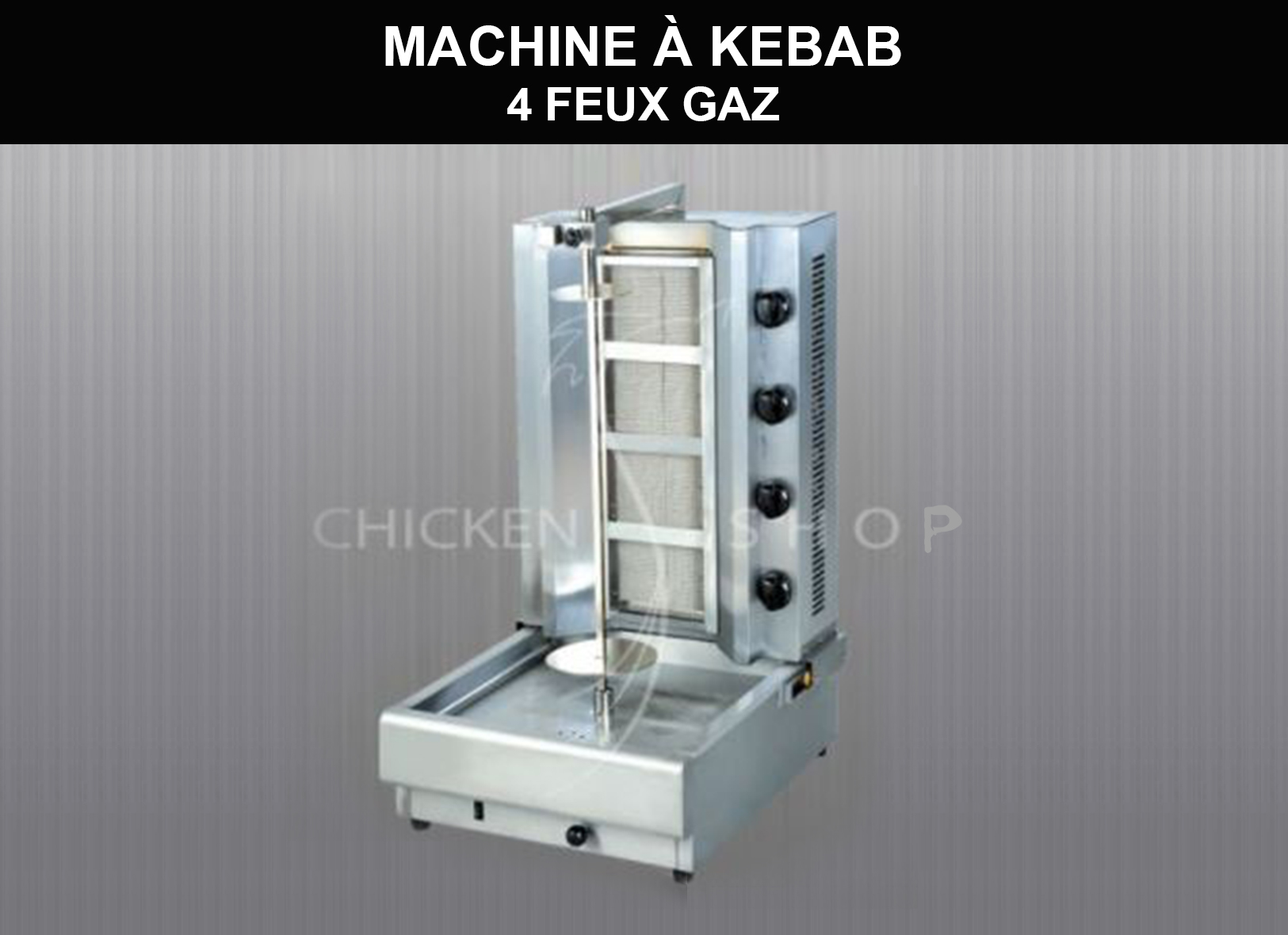 ASADOR DE KEBAB 4 QUEMADORES GAS